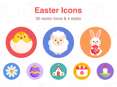 easter icons animal animals avatar avatar icons bunny calendar celebration chicken church easter egg holiday icon icon set icons kid sheep