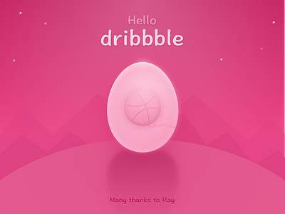 hello dribbble debut dribbble first shot ui welcome