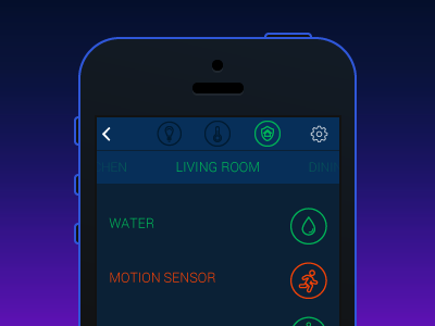 Security Control home interface ios8 smart ui ux