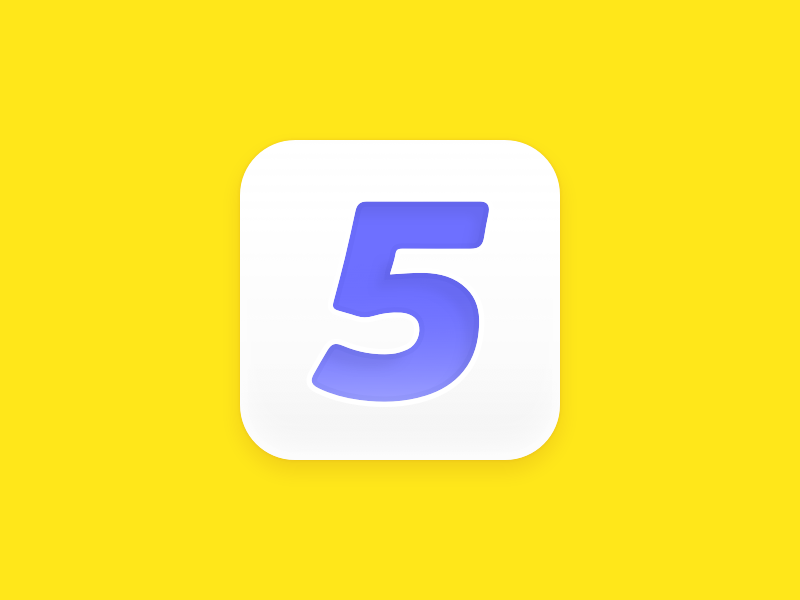 Daily 5 (app icon) by Mikhail Zhikharev on Dribbble
