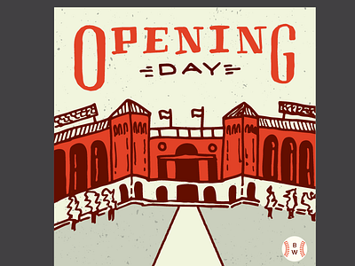 Opening Day - Baseball Weekly ball ballpark baseball baseball weekly flat illustration mlb opening day rangers texas texture typography