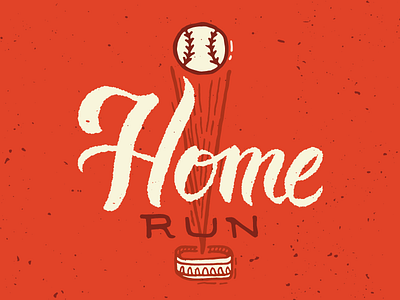 Home Run - Baseball Weekly ball baseball baseball weekly handdrawn home run illustration mlb rangers script texas typography