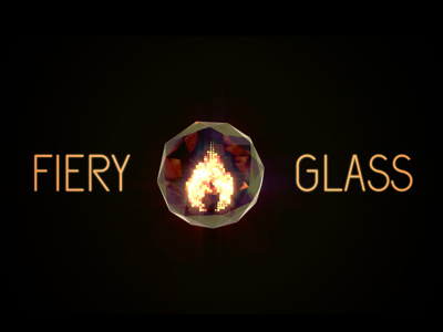 Fiery Glass Logo fiery fire glass identity logo polygon voxels