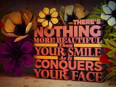 Disappointing - John Grant 2015 3d c4d cinema4d flowers lyrics photoshop typography