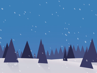 Winter after effects parallax snow winter