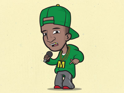 Music Mania Character Design - Rapper board game character character design game illustration illustrator rap rapper