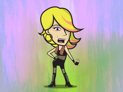 Music Mania Character Design - Diva board game character character design diva game illustration illustrator pop singer