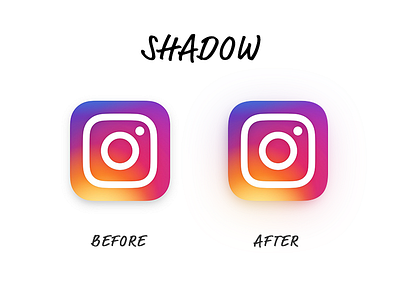 Shadow Tweak color icon instagram logo shadow
