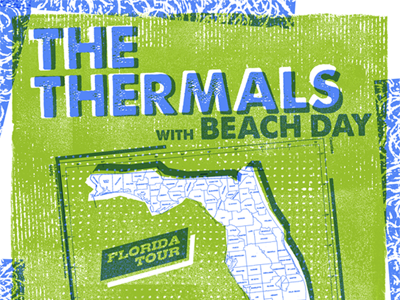 The Thermals and Beach Day (v2.0) art bands beach day design gig posters graphic design kanine records music posters the thermals
