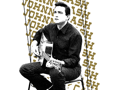 Johnny Cash Poster by Andrew Lawandus on Dribbble