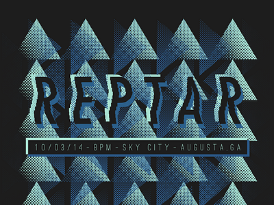 Reptar art bands design gig posters graphic design music reptar shows