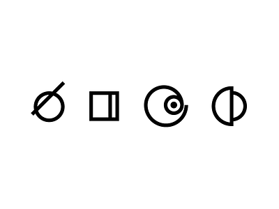 Symbols art design icons symbols thick lines