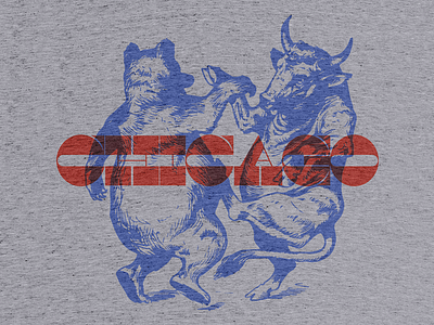 Chicago art bear bull chicago cotton bureau design graphic design shirts sports t shirts type typography