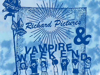 Vampire Weekend & Richard Pictures art bands design graphic design illustration t shirts tie dye vampire weekend