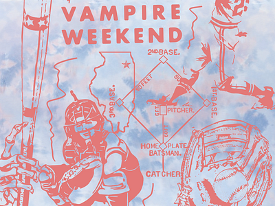 Vampire Weekend & Richard Pictures art bands design drawing graphic design illustration music richard pictures tees tie dye tshirts typography vampire weekend