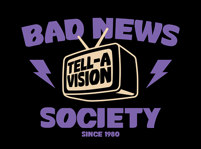 Bad News Society app branding design drawing font graphic design illustration logo vector
