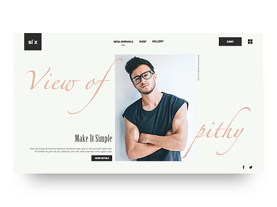 Sí X clean design fashion landing landing page layout simple web web design
