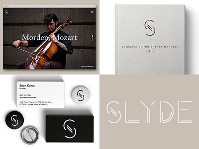SLYDE brand clean flat font illustration logo minimal ui web