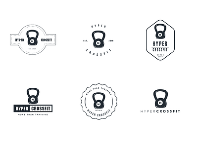 Hyper Crossfit branding clean crossfit design fitness gym kettle bell logo logo design logo mark workout