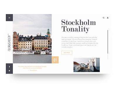 Stockholm Tonality clean design landing landing page layout minimal ui web web design