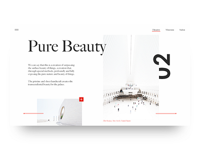 Pure Beauty clean design layout minimal ui web web design white