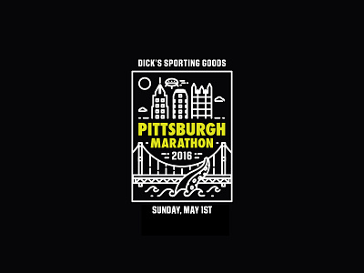 2016 Pittsburgh Marathon Tee - patch v2 bridge city marathon patch pittsburgh running