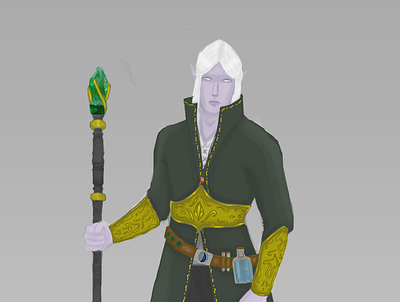 Male Elf Commission character design design illustration