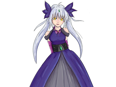 Commission Anime Girl character design design illustration