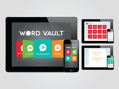 Word Vault Speech Therapy App app design logo mobile ui