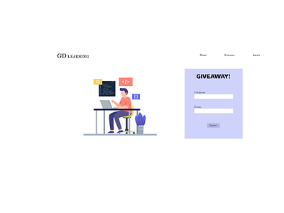 Giveaway registration form design