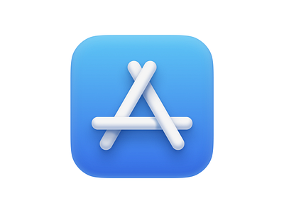 My take on Big Sur icons - App Store 3d app apple appstore big sur icon iconography imac mac macos neumorphism