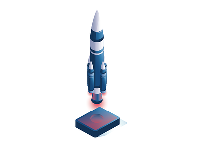 Pshhhhhiiiii ! 3d color illustration isometric rocketspace space