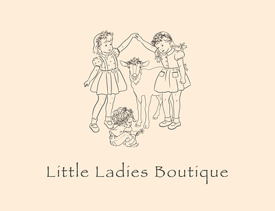 Little ladies boutique design digitalart graphic design illustration logo logodesign procreate