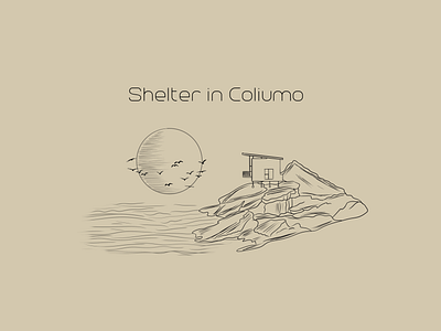 Shelter in Coliumo design digitalart graphic design illustration logo logodesign procreate