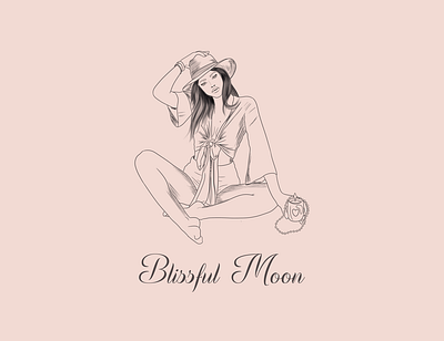 Blissful Moon design digitalart graphic design illustration logo logodesign procreate