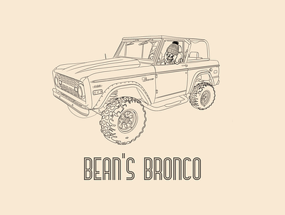 Beans's Bronco design digitalart graphic design illustration logo logodesign procreate