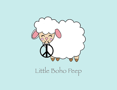 Little Boho Peep design digitalart graphic design illustration logo logodesign procreate