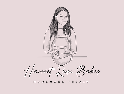 Harriet Rose Bakes design digitalart graphic design illustration logo logodesign procreate