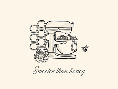 Sweeter than honey design digitalart graphic design illustration logo logodesign procreate