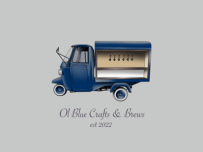 Ol Blue Crafts and Brew design digitalart graphic design illustration logo logodesign procreate