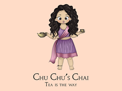 Chu Chu's Chai design digitalart graphic design illustration logo logodesign procreate