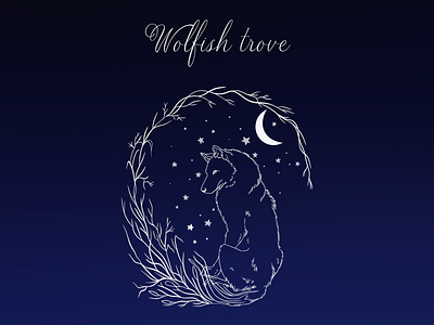 Wolfish Trove design digitalart graphic design illustration logo logodesign procreate