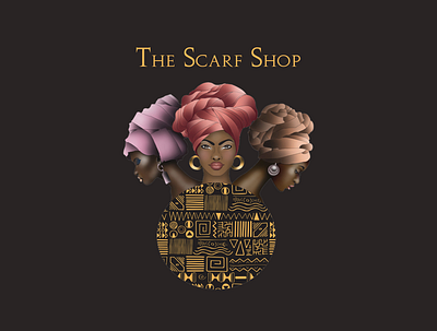 The Scarf Shop design digitalart graphic design illustration logo logodesign procreate