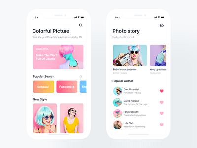 Photo sharing application app colour iphonex photo