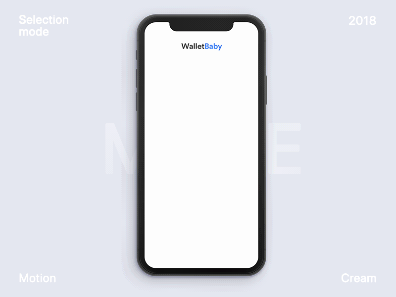 Walletbaby app motion design hidden message information security iphonex motion ui ux wallet app 蓝色 银行卡 颜色