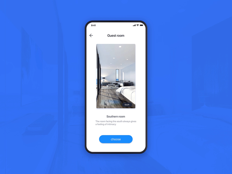 A collection of interactive ways app animation collection flip house idea iphonex rent ui ux 蓝色