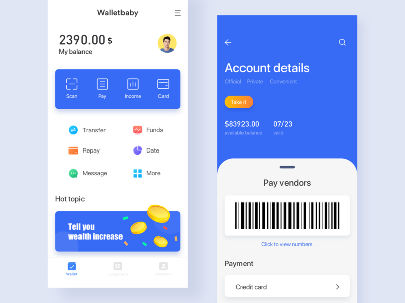 This Is A Wallet Payment Page Design By Cream On Dribbble
