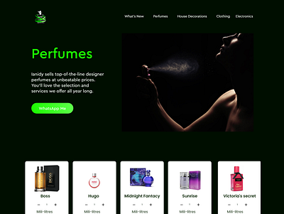 Perfume Store UI bra graphic design ui