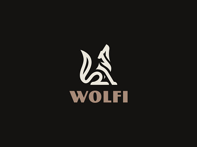 WOLFI LOGO abstract logo animal logo brand identity design graphic design illustration logo logo design minimal logo wild logo wolf logo