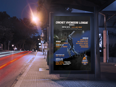 Cricket league poster